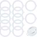 12 Pieces Rubber Seals for Glass Jars, Airtight and Leakproof Silicone Replacement Gasket Sealing Rings for Mason Jars, Elastic and Fits Most Sizes (White)