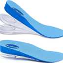 Dr. Shoesert 3-Layer Adjustable Height Increase Insoles, 3/4 Length Shock Absorption Cushion Heel Lift Inserts