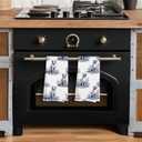 Sviojuce Chinoiserie Labrador Retriever Kitchen Towels Decorative 16x24 Set of 2, Blue and White Dog Dish Towels Cloths Dishcloths Tea Towel Gifts, Grandmillennial Bathroom Kitchen Hand Towel Decor