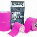 3 Rolls I Uncut I Kinesiology Tape I Premium Quality I Ideal Support for Joints and Muscles (Stretchable, Breathable & Hypoallergenic) (3 Pack, Pink)