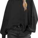 ANRABESS Women Crewneck Batwing Long Sleeve 2024 Fall Oversized Side Slit Ribbed Knit Pullover Sweaters Top Cozy Outfits, medium
