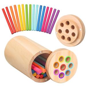 Montessori Toys for 1-3 Year Old,Color Sorting & Fine Motor Skills Preschool Learning Activities,Wooden Sensory Toys for Toddlers
