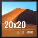 LaVie Home 20x20 Picture Frame for Wall Display, 20x20 Black Picture Frame with HD Plexiglas, 20 x 20 Square Frame Pack of 1 , Display Frame for Vertical or Horizontal, Classic Collection