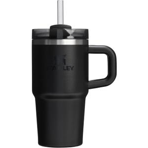 STANLEY Quencher H2.0 Tumbler with Handle and Straw 20 oz | Flowstate 3-Position Lid | Cup Holder Compatible for Travel | Insulated Stainless Steel Cup | BPA-Free | Black 2.0