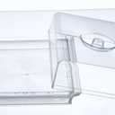Clear Premium Acrylic Rectanglees Serving Tray with Lid (12.63" x 8.75" x 3.38") Perfect for Parties, Events, & Dining