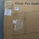 30" H Clear Dog Gate for Doorway,Adjustable 27"- 42" Width Acrylic Pet Gate