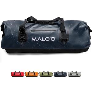 Malo'o Waterproof Dry Bag Duffel 40L/60L/100L, Roll Top Duffel Keeps Gear Dry for Kayaking, Rafting, Boating, Swimming, Camping, Hiking, Beach, Fishing - Internal & External Pockets (black)
