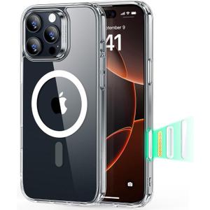 ESR for iPhone 16 Pro Max Case, Camera Control, Compatible with MagSafe, Shockproof Military-Grade Protection, Magnetic Phone Case for iPhone 16 Pro Max, Classic Hybrid Case (HaloLock), Clear