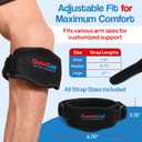 Tennis Elbow Brace - Adjustable Golfers Elbow Strap with Compression Pad - Cubital Tunnel & Tendonitis Support - Athletic Arm Bands for Golf & Weightlifting for Men, Women - 3 Strap Sizes Included