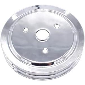 YUCHENSHLP Plated Steel Crankshaft Pulley Double-Groove SWP Short Water Pump - Compatible with Small Block Chevy SBC 262 265 267 283 302 305 307 327 350 400