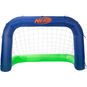 Nerf NERF AirGoal Inflatable Soccer Goal Set - Instant Blow Up Youth Goal + Foam Soccer Ball - Plug in Inflation in 10 Seconds - Kids Net Toy for Kids + 5" Inch Mini Ball