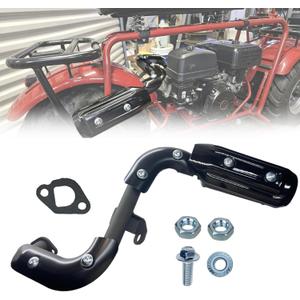 QYMOTO Performance Mini Bike Exhaust Muffler for CT200U-ex Silencer Kit with Pipe Exhaust for Coleman CT200U BT200X,Axis M200 Minibike with Heat Shield Protection