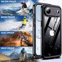 MOZOTER for iPhone Air Case Waterproof,[IPX8 Underwater Case][Full Body Shockproof & Military Dropproof] Clear Sound Quality Built-in Screen Protector for iPhone Air 6.5 inch-Black