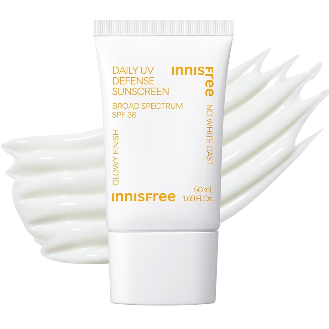 Innisfree Daily UV Defense SPF 36 Korean Face Sunscreen, Invisible Finish, Broad Spectrum, No White Cast, Lightweight, Hydrating, in Gift Sets