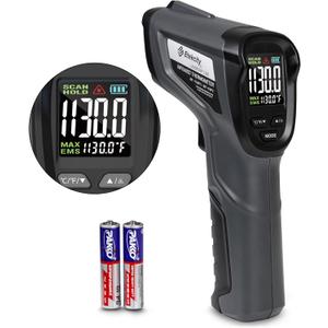 Etekcity Temperature Gun Infrared Thermometer -58°F 1130°F, Digital Laser Heat Gun with Adjustable Emissivity & Max Measure for Pizza Ovens, Griddles, Meat, Refrigerators, Engine, HVAC, Kitchen & Pool