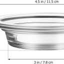 STOBOK Wax Melt Warmer Dish 4.52 Inch Glass Replacement Plate for Aromatherapy Oil Burner Transparent Scented Candle Melting Tray with Easy Clean Surface