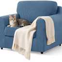 SUBRTEX 3 Pieces Stretch Sofa Slipcover Sets Couch Cover Sets Backrest Cushion Covers Furniture Protector Collection Set for Oversize Sofa Loveseat Chair Slip Covers(Small, Denim Blue)