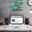 DECORARTS Claude Monet Canvas Wall Art, Water Lily Pond 1914, 16x16