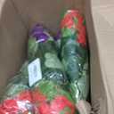 Artificial Flowers for Outdoors, 6 Bundles Silk Fake Hibiscus Flowers for Spring Summer Decoration, UV Resistant Fake Plants Plastic Bouquet for Home Planter Porch Patio Yard Decor(Red Purple)