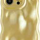 Caseative for iPhone 15 Pro Case,Water Ripple Wave Meteorite Bubble Chrome Plating Electroplated Candy Phone Case (Light Yellow)