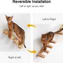 FUKUMARU Cat Climbing Shelf Wall Mounted, Four Step Cat Stairway with Jute Scratching for Kitten Perch Platform Walls Furniture