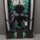 Black Girl Wall Art African American Wall Decor Modern Paris Painting Pictures Canvas Prints Teal Bathroom Decor Framed Artwork for Bedroom (Teal Framed, 16 * 24 inch)