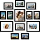 15 Pack Picture Frames Collage Wall Decor for Wall Hanging or Tabletop, Gallery Wall Frame Set for Family, Multi Sizes Photo Frames Collage Including 3Pcs 8x10, 6Pcs 5x7, 6Pcs 4x6, Black