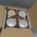 LE TAUCI Coffee Mugs 12 oz, Ceramic Coffee Cups for Latte, Hot Tea, Cappuccino, Mocha, Cocoa, Housewarming Wedding Present Mug Set - Set of 4, Arctic White (Full 12 oz (Normal 11 oz))