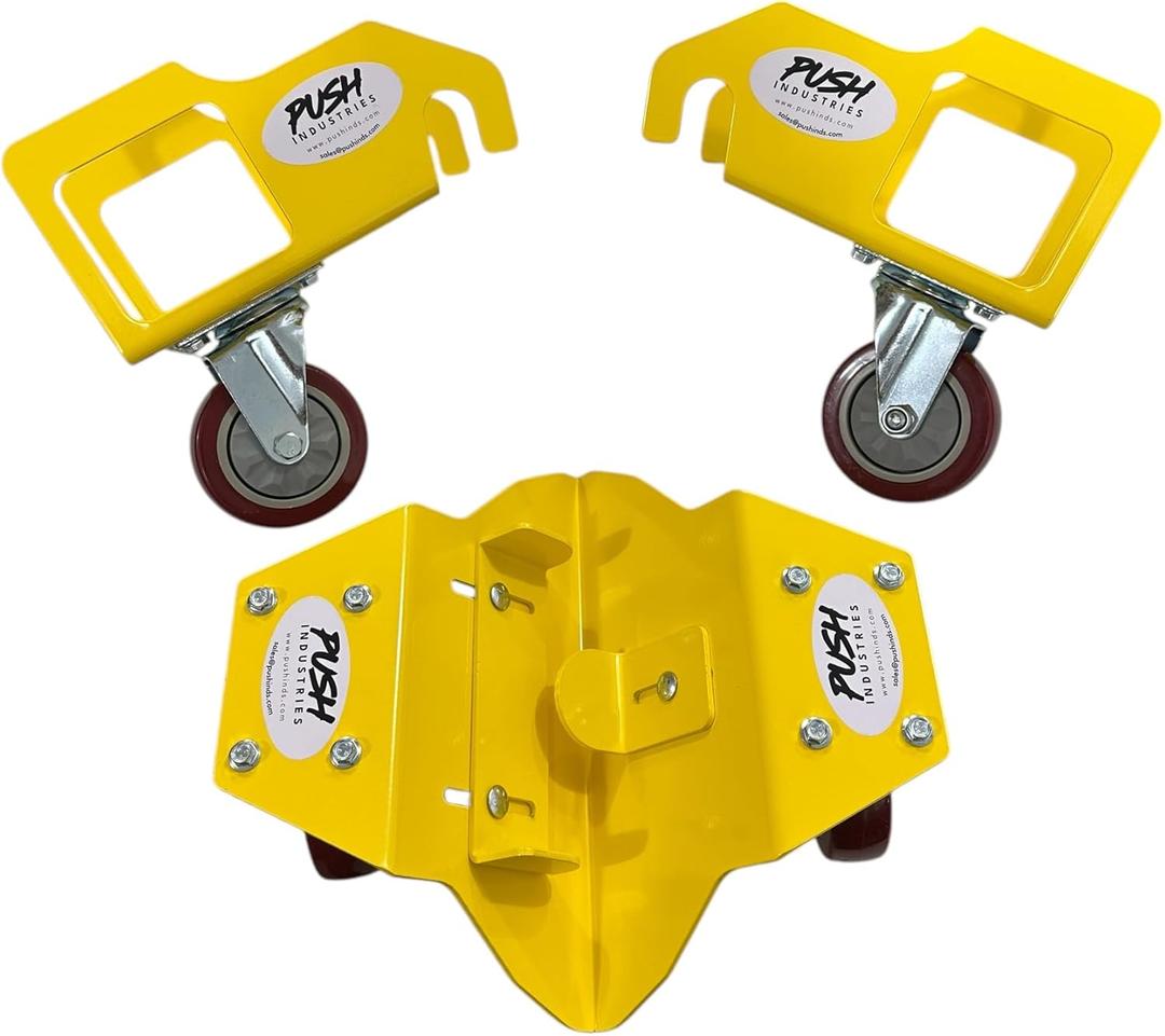 118.574 Push Industries Loader Wheels for John Deere 200CX, 120H and 120R Front End Loader NSL - Complete Dolly System