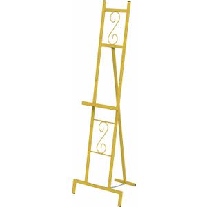 OUSHENG Gold Easel Stand, Large Metal Entryway Wedding Welcome Sign Holder, Adjustable Free Standing Art Mirror Frame Rack with Chain Support for Painting Picture Display Party, 17" x 17" x 58"