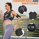 FUFF Weighted Vest Woman, 25 LB Womens Weight Vest for Walking, Strength Training Weight Vests for Female Men, Reflective Stripe Fitness Body Vest for Workout Running Jogging (Black)