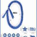 ZenNex Graduation Leis 2026 Handmade Ribbon Lei Double Braided Ribbon Necklace with GRAD Patches for College High School Graduation Party Accessories