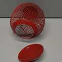 Veehoo Set of 2 Bird Feeder for Outdoors Hanging, Ball Metal Birdfeeder for Outside, Wild Finch Cardinal Chickadee Feeders for Peanut Black Oil Sunflower Seed, Red and Green