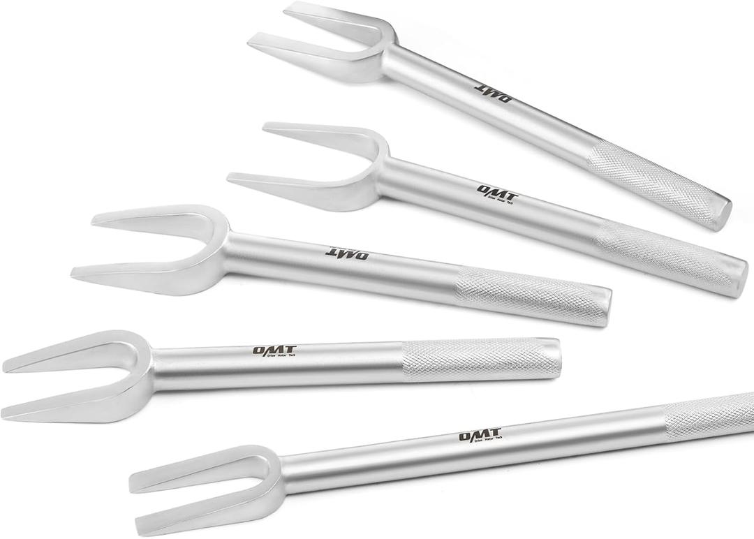 Orion Motor Tech 5-Piece Pickle Fork Tool Set, Ball Joint Separator Pitman Arm Separator and Tie Rod Removal Tool Kit for Separating Ball Joints Tie Rods and Pitman Arms