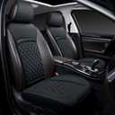 Front Car Seat Covers for BMW, Compatible with BMW X, i, and M Models, 3-8 Series, Including X5, 328i, etc,Leather Waterproof Seat Protector, Partial Back Coverage, Black