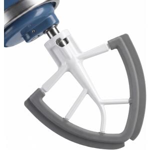 Flat Edge Beater Compatible with KitchenAid Mixer, Flexible Silicone Paddle Attachment for Tilt-Head Stand Mixer Fits 4.5-5 QT Mixing Bowl, Kitchen Aid Paddle Attachments, Beater Replacement