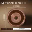 Monarch Abode Kitchen & Bar Sink – 12-inch Essex Dual Mount Drop in Bar Prep Sink, Hand Hammered Pure Copper Sinks, Drop in or Undermount Kitchen Sinks, Single Circular Dual Mount Bowl
