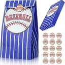 Outus 30 Pcs Baseball Party Favors Gift Bags with Stickers Paper Snack Treat Goodie Bag for Baseball Theme Games Day Sports Goody Bags Birthday Party Decorations Supplies