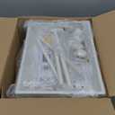 Shrivee 4-Tier Utility Cart with 4 Drawers, Rolling Utility Cart with 2 Lockable Caster Wheels, Multipurpose Mobile Rolling Drawer Cart for Office Bathroom Kitchen, Ivory White