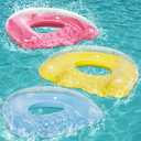 3 Pack Pool Floats Adult, PuppyuWill Minimalist Design Pool Chair Float, 52" X 38" Dopamine Colors, Drifter, Chair, Hammock 3-in-1 Inflatable Pool Toys for Pool Party, Lake, River, Sea, Outdoor (Blue & Yellow & Pink)