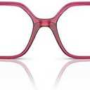 Vogue Eyewear VY2022 Hexagonal Prescription Eyewear Frames, Transparent Cherry/Demo Lens, 45 mm