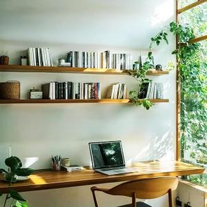 ROGMARS 48 Inches Long Walnut Floating Shelves,Rustic Solid Wood Farmhouse Wall Shelves with Invisible Brackets for Bathroom, Living Room, Bedroom, Kitchen Set of 2