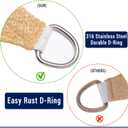 COOLBOYS 20'x 20' Sun Shade Sail Sand Rectangle UV Block Outdoor Shade Canopy Sunshade for Patio Lawn Garden Carport Backyard Deck Pergola