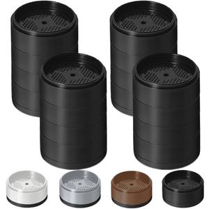 Bed Risers 1 inch, 2 inch, 3 inch, 4 inch Heavy Duty, Adjustable Furniture Riser for Table Desk Couch Sofa Chair Refrigerator Washing Machine, Stackable Bed Raisers Blocks (Black 4 Pack, 1+1+1+1 inch)