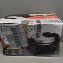 BLACK+DECKER Flip Waffle Maker, Silver, WM1404S, 4 Belgian Waffles
