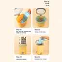 Cat Litter Scoop, Large Capacity Mess-Free Cat Litter Scooper with Bags, Spill-Proof Kitty Box Sifter, Bin Doubles as Scoop Holder (Yellow)