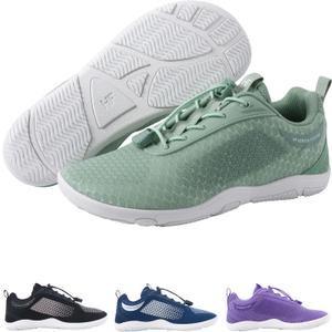 Hike Footwear HF Flow Barefoot Shoes for Women & Men - Minimalist Shoes with Arch-Support, Breathable Splash-Proof & Versatile Boot, Ergonomic Pain-Relief Posture Improvement Hiking Boots (13-13.5 Wide Women/11-11.5 Wide Men, Green)