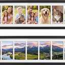 Lineshading 2 Pack 4x6 Photo Frame, 7 Opening Collage 8x30 Mat Glass
