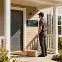 2 x 4-in-1 Funny Metal Sign for Porch  No Soliciting, Private Property, On Camera, Beware of Owner  Durable Weatherproof Aluminum Plaque for House Door or Yard, 712 Inch