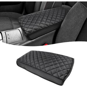 KBH Center Console Armrest Cover for 2009-2014 Nissan Maxima & 2013-2018 Altima, Middle Console Lid Protective Cover, Vinyl Leather, Anti-Scratch, Black